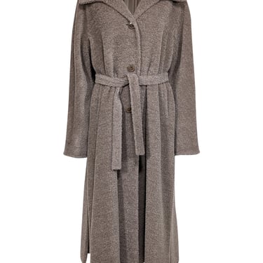 Max Mara - Brown Alpaca & Wool Blend Long Coat Sz 8