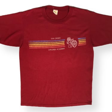 Vintage 70s San Diego Explorer Academy Velva Sheen T-Shirt Size Large 