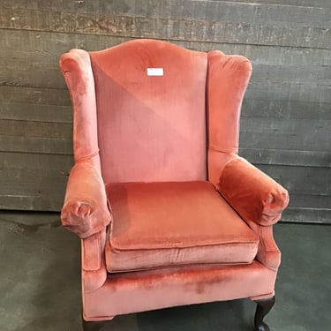 Vintage Salmon Wingback Chair (Tacoma)