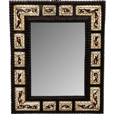 Bone and Ebony Frame with Mirror