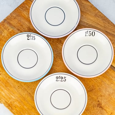 French Franc Plates - Set of 4