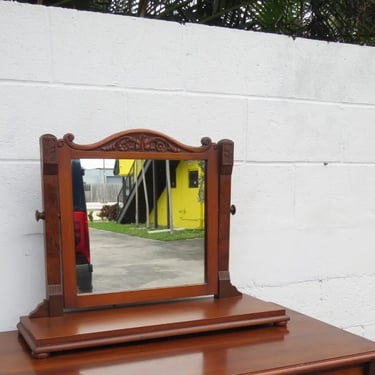 Victorian Late 1800s Chest Dresser Vanity Mirror 5254