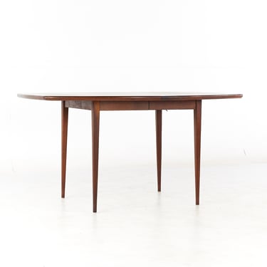 Founders Mid Century Walnut Expanding Dining Table with 2 Leaves - mcm 