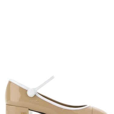 Miu Miu Women Beige Leather Pumps