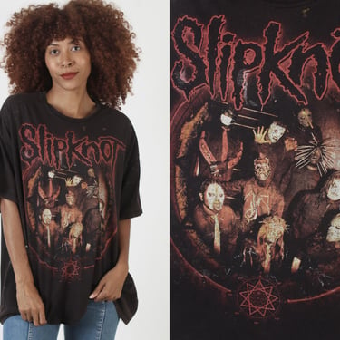 Slipknot Y2K Heavy Metal T Shirt, Vintage Hanes Heavyweight Concert Tee, Double XXL Shirt 