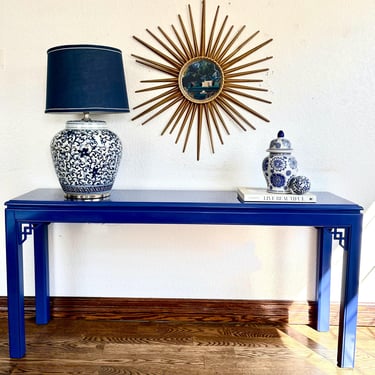 Blue High Gloss Drexel Heritage Sofa Table/Console/Entryway Table 