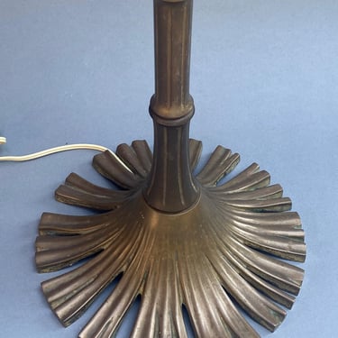 Vintage Mid Century Modern Chapman Bronze Faux Bamboo Floor Lamp 