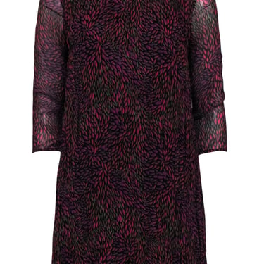BA&SH - Pink & Purple Print Pleated Dress Sz 0