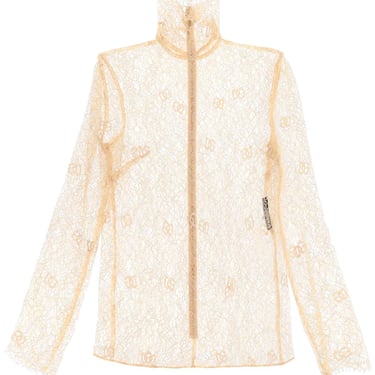 Dolce & Gabbana Blouse In Logoed Floral Lace Women