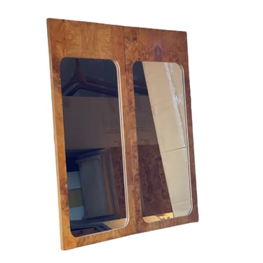 Free Shipping Within Continental US - Vintage Mid Century Modern Burl wood Mirror by Lane Set of 2 