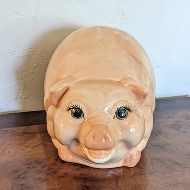 Large Ceramic Vintage Pig Piggy Bank 