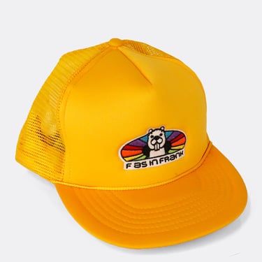 Vintage Embroidered Faif Original Logo Yellow Hat