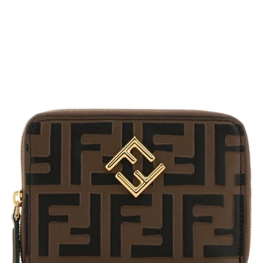 Fendi Women Printed Leather Ff Diamonds Wallet