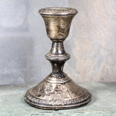 Vintage Poole Sterling Silver Candlestick #299 | Tarnished Silver | Shabby Chic | Weighted Sterling Silver Candle Holder | Bixley Shop 