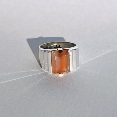 Large Ari Ring in Dual Tone Agate Sz. 10