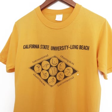 Long Beach shirt / CSULB shirt / 1970s Cal State University Long Beach intramural champion Hi Cru shirt Small 