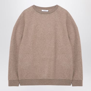 Max Mara Beige Sweatshirt In Wool And Cashmere Blend Women