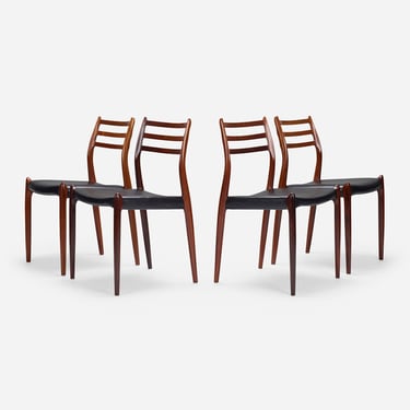 Dining chairs, set of four (Niels O. Møller)