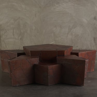 FORTEZZA TABLE IN LEATHER PATCH WORK BY MIKE DIAZ