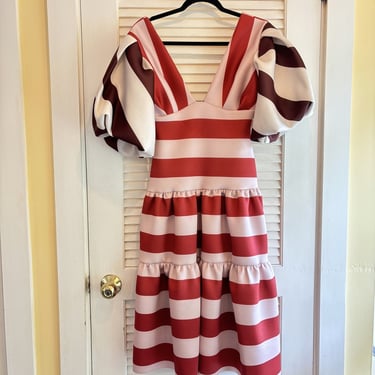 Private Listing NOL Pink Orange Brown Striped Dress