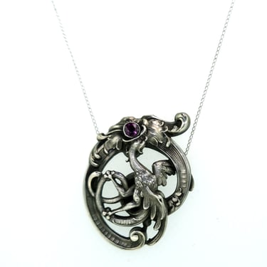 Silver Griffon Pendant