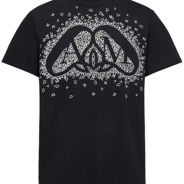 Alexander Mcqueen Men Exploded Charm Cotton T-Shirt