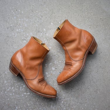 Vintage Western Leather Ankle Boots 