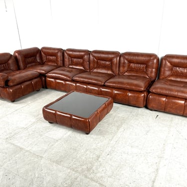 Vintage italian modular sofa set, 1970s - mid century modern sofa set - vintage design sofa set 