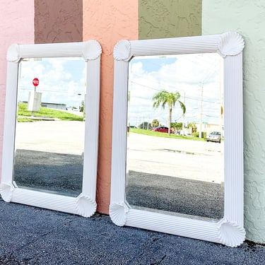 Pair of Coastal Chic Shell Mirrors