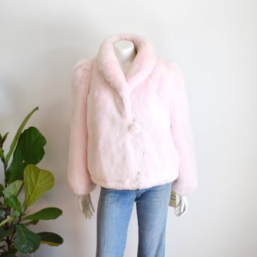 Donnybrook 1980s Pink Faux Fur Coat - M/L 