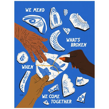 We Mend Together 11x14 Print