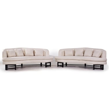 Edward Wormley for Dunbar Model 6329 Janus Sofas - Pair - mcm 