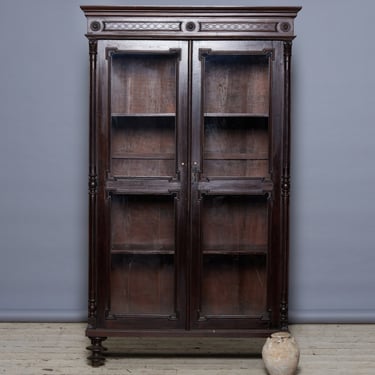 Late 19th Century Dutch Colonial Victorian Teak Cabinet from Jakarta