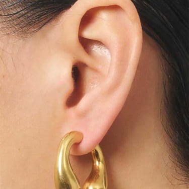 Panconesi P Helix Earrings - Gold