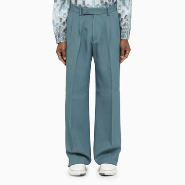 Amiri Blue Viscose Trousers Men