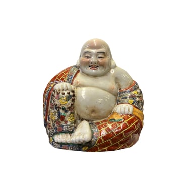 Chinese Canton Mix Ceramic Happy Laughing Buddha Statue ws3253E 