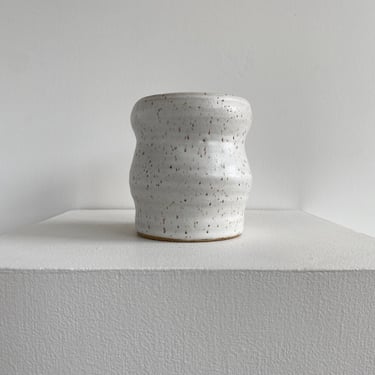 handmade matte white ceramic vase 