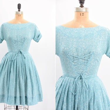 1950s Coastal Art dress 