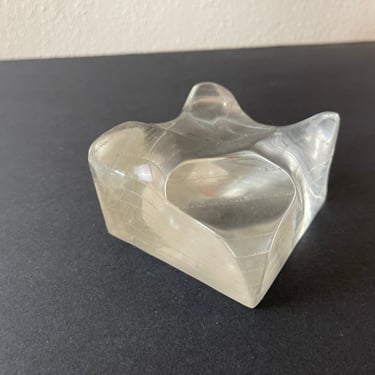 Vintage 1960s Chunk of Lucite Paperweight 