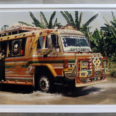 Chantel James Colorful Bus Haitian Contemporary Fine Art Photograph Framed 