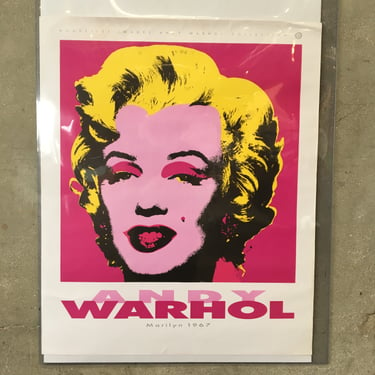 Vintage Andy Warhol Marilyn Monroe Silkscreen Poster 1st Edition