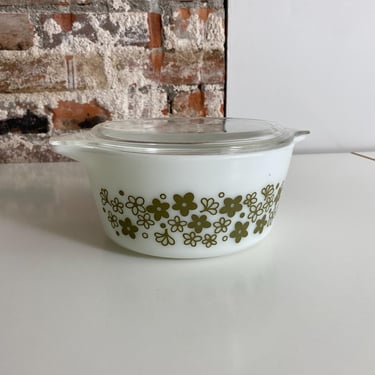 Pyrex Crazy Daisy/Spring Blossom Casserole with Lid - 474-B - 1-1/2qt 