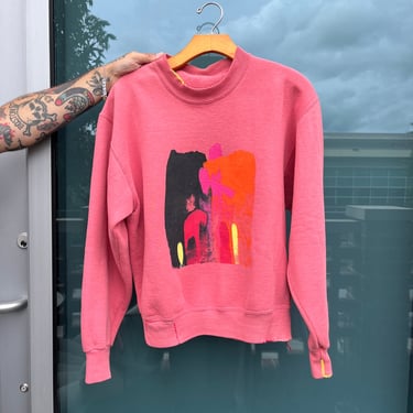 CLAIMED — Dusty Pink Hand Painted 90s Crewneck Sweatshirt 