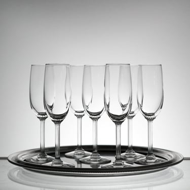 Vintage Champagne Glass Set of 7 Vintage Glassware for Couple Bar Cart, Retro Kitchen, Cocktail, Vintage Glasses, New Years Eve Party 