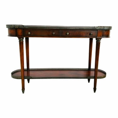 Theodore Alexander Traditional Flame Mahogany Finished Console Table