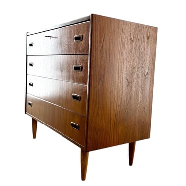 Vintage 1950s Teak Danish Modern Four Drawer Dresser by Arne Vodder for Falster 