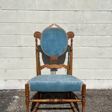 Antique Rocking Chair Rocker Armchair Spindle Traditional Shabby Chic Country French Glider Wood Nursery Room Furniture CUSTOM PAINT Avail 