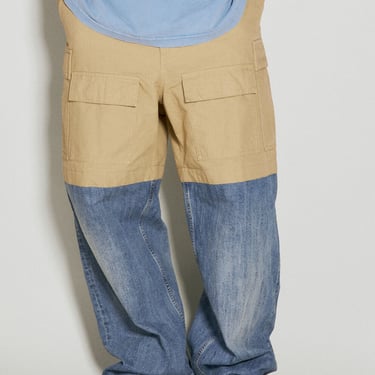 Balenciaga Men Bi-Material Cargo Pants