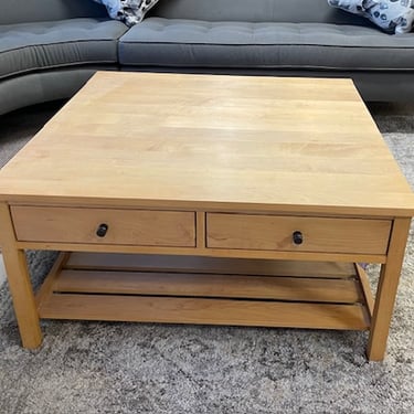 Coffee Table<br />Solid Maple<br />4 Drawers<br />W 36 x L 36 x H 17.5