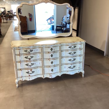 French Provincial Dresser With Mirror